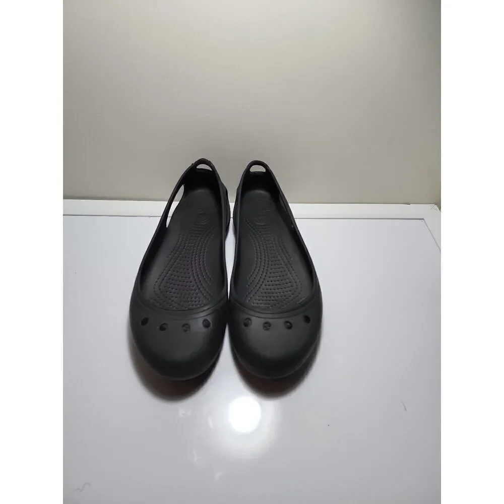 Crocs Black flats Size 8